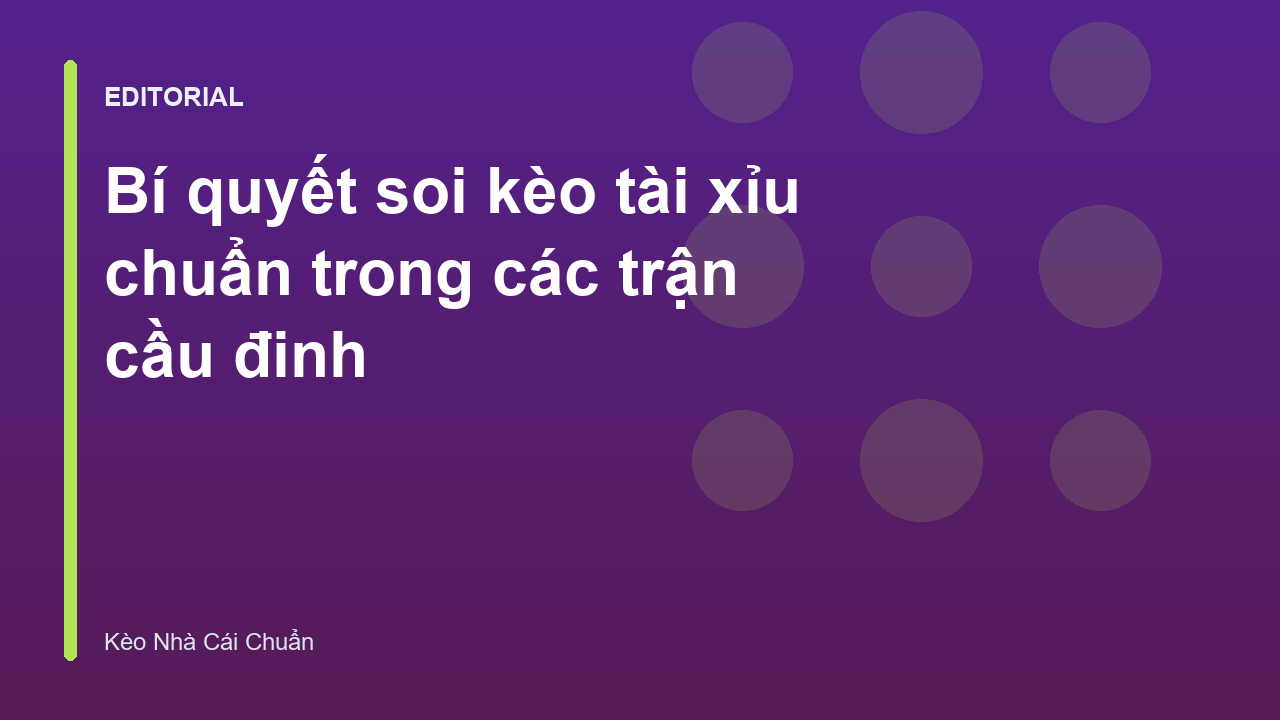 Phân tích kèo tài xỉu trong bóng đá